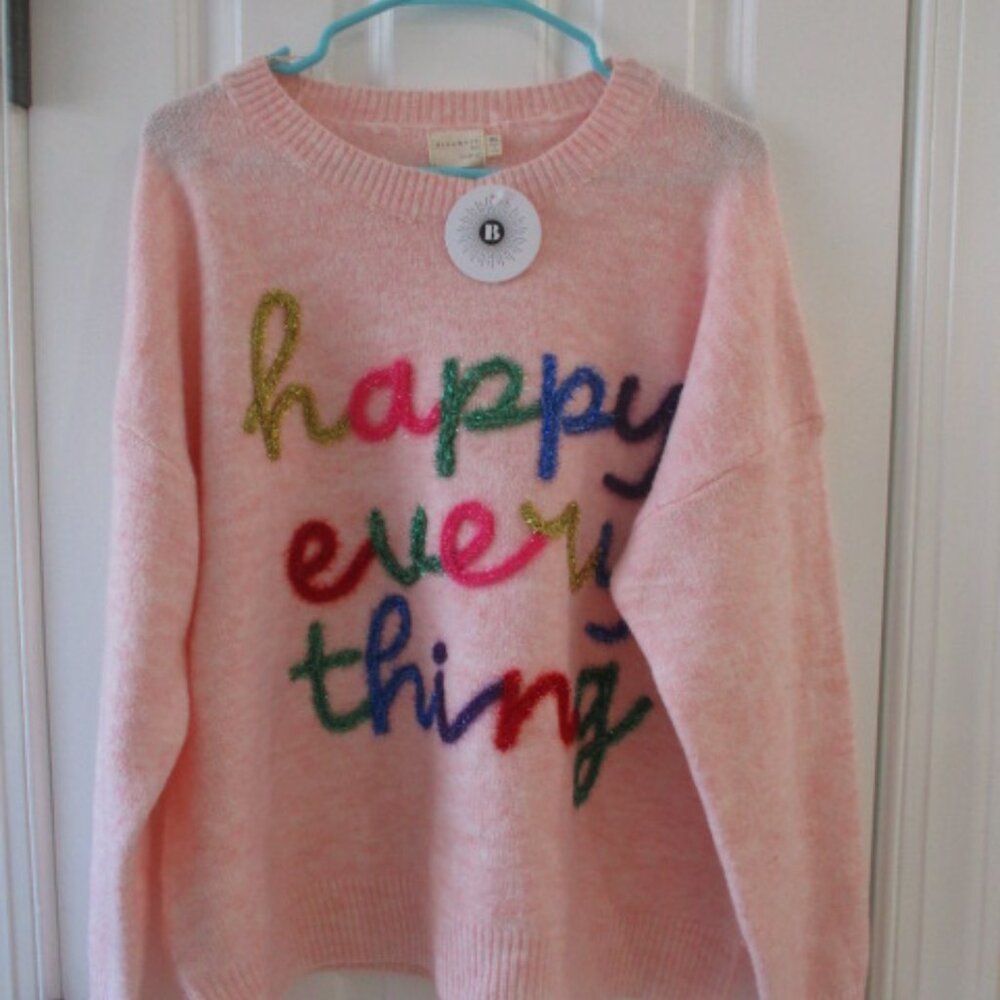 NWT Happy Everything Sweater Sz Med/Large